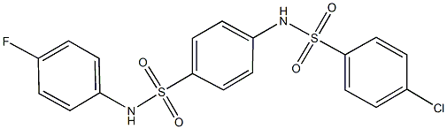 4-{[(4-chlorophenyl)sulfonyl]amino}-N-(4-fluorophenyl)benzenesulfonamide Struktur