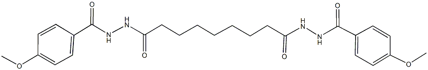 4-methoxy-N'-{9-[2-(4-methoxybenzoyl)hydrazino]-9-oxononanoyl}benzohydrazide Struktur