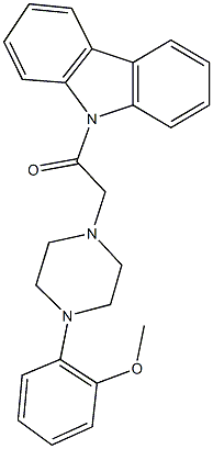 2-{4-[2-(9H-carbazol-9-yl)-2-oxoethyl]-1-piperazinyl}phenyl methyl ether Struktur