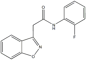 2-(1,2-benzisoxazol-3-yl)-N-(2-fluorophenyl)acetamide Struktur