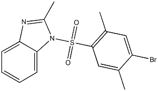 1-[(4-bromo-2,5-dimethylphenyl)sulfonyl]-2-methyl-1H-benzimidazole Struktur