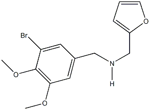 N-(3-bromo-4,5-dimethoxybenzyl)-N-(2-furylmethyl)amine Struktur