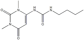 N-butyl-N'-(1,3-dimethyl-2,6-dioxo-1,2,3,6-tetrahydro-4-pyrimidinyl)urea Struktur