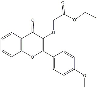 ethyl {[2-(4-methoxyphenyl)-4-oxo-4H-chromen-3-yl]oxy}acetate Struktur