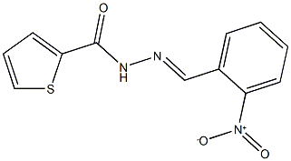 N'-{2-nitrobenzylidene}-2-thiophenecarbohydrazide Struktur