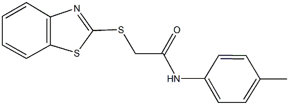 2-(1,3-benzothiazol-2-ylsulfanyl)-N-(4-methylphenyl)acetamide Struktur