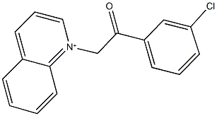 1-[2-(3-chlorophenyl)-2-oxoethyl]quinolinium Struktur