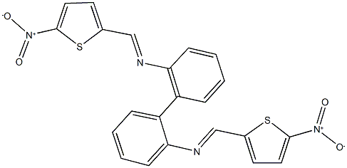 2,2'-bis[({5-nitro-2-thienyl}methylene)amino]-1,1'-biphenyl Struktur