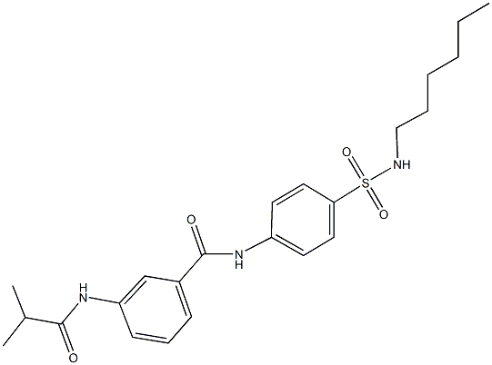 N-{4-[(hexylamino)sulfonyl]phenyl}-3-(isobutyrylamino)benzamide Struktur