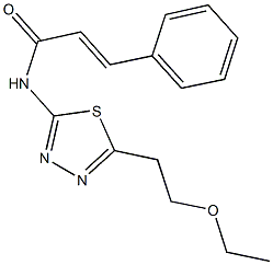 N-[5-(2-ethoxyethyl)-1,3,4-thiadiazol-2-yl]-3-phenylacrylamide Struktur