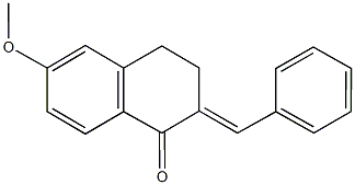 2-benzylidene-6-methoxy-3,4-dihydro-1(2H)-naphthalenone Struktur