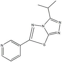 3-isopropyl-6-(3-pyridinyl)[1,2,4]triazolo[3,4-b][1,3,4]thiadiazole Struktur