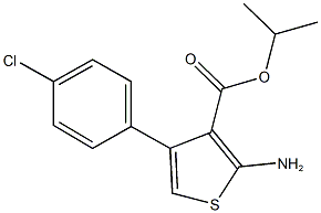 isopropyl 2-amino-4-(4-chlorophenyl)-3-thiophenecarboxylate Struktur