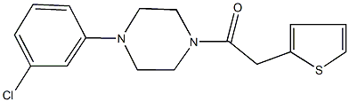 1-(3-chlorophenyl)-4-(2-thienylacetyl)piperazine Struktur