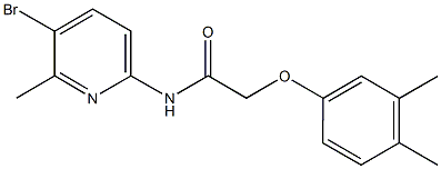 N-(5-bromo-6-methyl-2-pyridinyl)-2-(3,4-dimethylphenoxy)acetamide Struktur