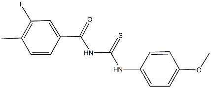 N-(3-iodo-4-methylbenzoyl)-N'-(4-methoxyphenyl)thiourea Struktur