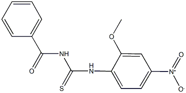 N-benzoyl-N'-{4-nitro-2-methoxyphenyl}thiourea Struktur