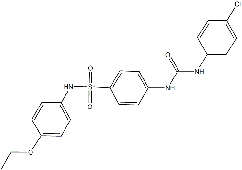 4-{[(4-chloroanilino)carbonyl]amino}-N-(4-ethoxyphenyl)benzenesulfonamide Struktur