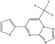 5-(2-thienyl)-7-(trifluoromethyl)[1,2,4]triazolo[1,5-a]pyrimidine Struktur