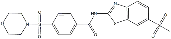 N-[6-(methylsulfonyl)-1,3-benzothiazol-2-yl]-4-(4-morpholinylsulfonyl)benzamide Struktur