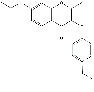 7-(ethyloxy)-2-methyl-3-[(4-propylphenyl)oxy]-4H-chromen-4-one Struktur