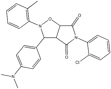 5-(2-chlorophenyl)-3-[4-(dimethylamino)phenyl]-2-(2-methylphenyl)dihydro-2H-pyrrolo[3,4-d]isoxazole-4,6(3H,5H)-dione Struktur