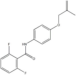 2,6-difluoro-N-{4-[(2-methyl-2-propenyl)oxy]phenyl}benzamide Struktur