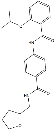 2-isopropoxy-N-(4-{[(tetrahydro-2-furanylmethyl)amino]carbonyl}phenyl)benzamide Struktur