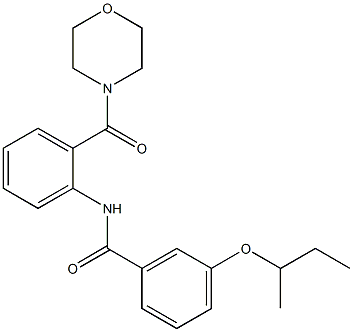 3-(sec-butoxy)-N-[2-(4-morpholinylcarbonyl)phenyl]benzamide Struktur