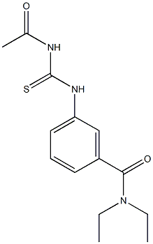 3-{[(acetylamino)carbothioyl]amino}-N,N-diethylbenzamide Struktur