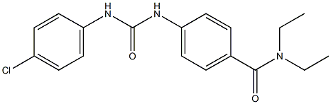 4-{[(4-chloroanilino)carbonyl]amino}-N,N-diethylbenzamide Struktur