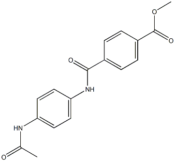 methyl 4-{[4-(acetylamino)anilino]carbonyl}benzoate Struktur