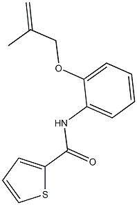 N-{2-[(2-methyl-2-propenyl)oxy]phenyl}-2-thiophenecarboxamide Struktur