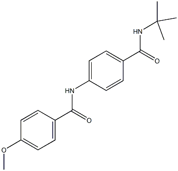 N-{4-[(tert-butylamino)carbonyl]phenyl}-4-methoxybenzamide Struktur