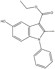 ethyl 5-hydroxy-2-methyl-1-phenyl-1H-indole-3-carboxylate Struktur