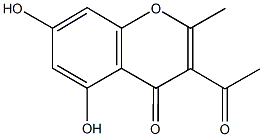 3-acetyl-5,7-dihydroxy-2-methyl-4H-chromen-4-one Struktur