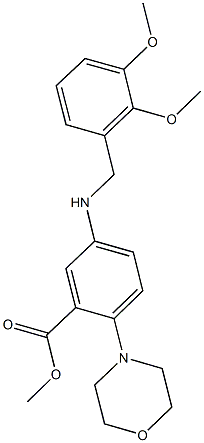 methyl 5-[(2,3-dimethoxybenzyl)amino]-2-(4-morpholinyl)benzoate Struktur