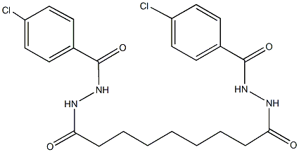 4-chloro-N'-{9-[2-(4-chlorobenzoyl)hydrazino]-9-oxononanoyl}benzohydrazide Struktur