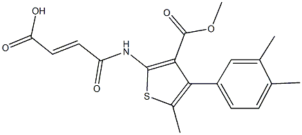 4-{[4-(3,4-dimethylphenyl)-3-(methoxycarbonyl)-5-methyl-2-thienyl]amino}-4-oxo-2-butenoic acid Struktur