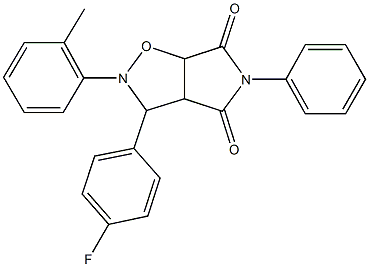 3-(4-fluorophenyl)-2-(2-methylphenyl)-5-phenyldihydro-2H-pyrrolo[3,4-d]isoxazole-4,6(3H,5H)-dione Struktur