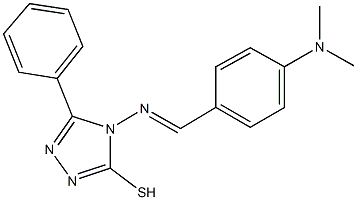 4-{[4-(dimethylamino)benzylidene]amino}-5-phenyl-4H-1,2,4-triazol-3-yl hydrosulfide Struktur