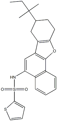 N-(8-tert-pentyl-7,8,9,10-tetrahydronaphtho[1,2-b][1]benzofuran-5-yl)-2-thiophenesulfonamide Struktur