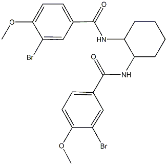 3-bromo-N-{2-[(3-bromo-4-methoxybenzoyl)amino]cyclohexyl}-4-methoxybenzamide Struktur