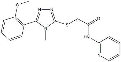 2-{[5-(2-methoxyphenyl)-4-methyl-4H-1,2,4-triazol-3-yl]sulfanyl}-N-(2-pyridinyl)acetamide Struktur