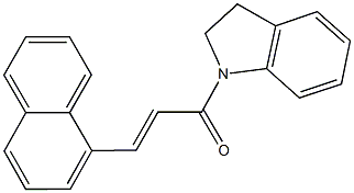 1-[(2E)-3-(1-naphthyl)-2-propenoyl]indoline Struktur