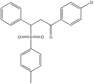 1-(4-chlorophenyl)-3-[(4-methylphenyl)sulfonyl]-3-phenyl-1-propanone Struktur