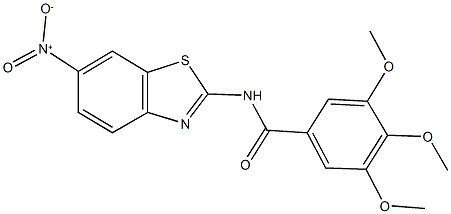 N-{6-nitro-1,3-benzothiazol-2-yl}-3,4,5-trimethoxybenzamide Struktur