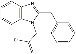 1-(2-bromoprop-2-enyl)-2-(phenylmethyl)-1H-benzimidazole Struktur