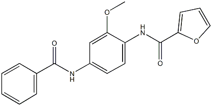 N-[4-(benzoylamino)-2-methoxyphenyl]-2-furamide Struktur