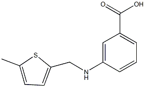 3-{[(5-methyl-2-thienyl)methyl]amino}benzoic acid Struktur